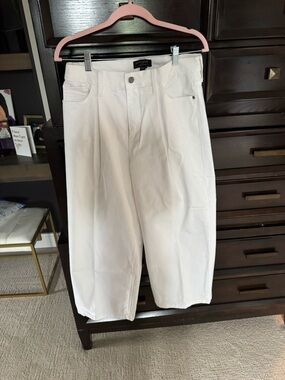 Banana Republic Wide Leg Flare Jeans in White